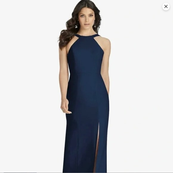 DESSY Dresses & Skirts - Dessy Collections 3039 Long dress Size 2 Midnight navy blue NWT Formal Crepe